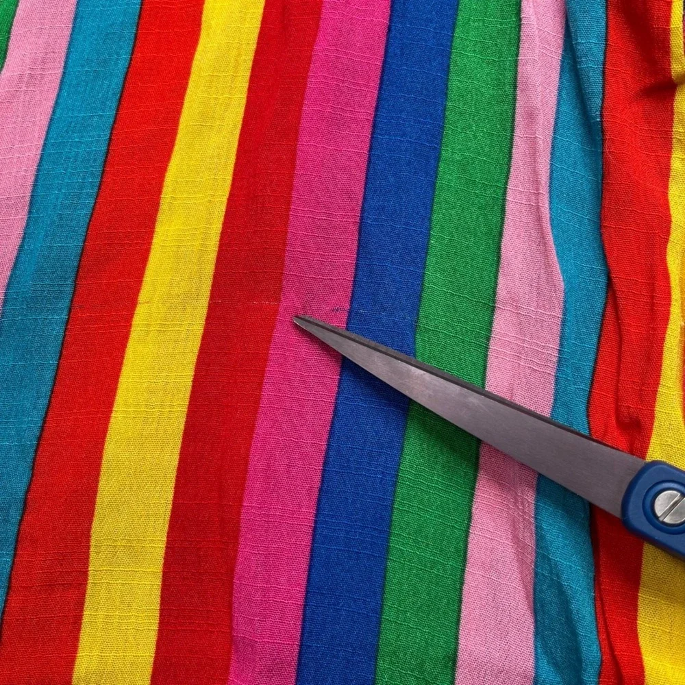 NEW Show Me Your Mumu Rainbow Stripe‎ Wide Leg Rayon Pants Elastic Waist XS NWT